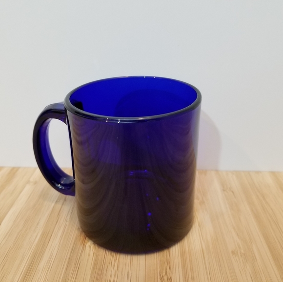 Retro deep color cobalt blue coffee mug Made In The U.S.A. - Picture 4 of 8